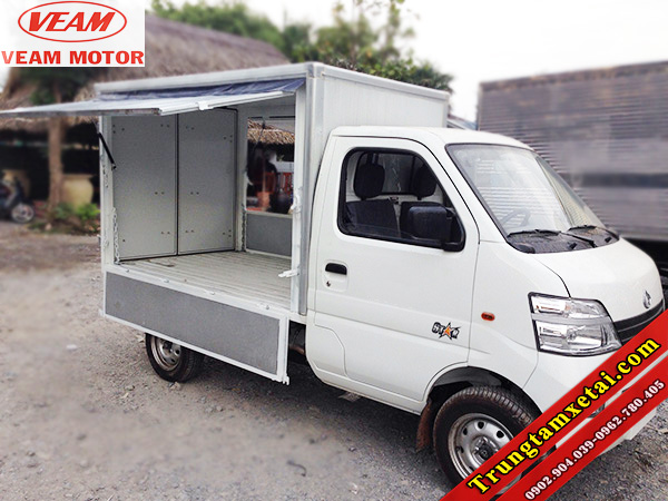 Xe tải Veam Thùng cánh dơi-thùng bán hàng lưu động-trungtamxetai.com